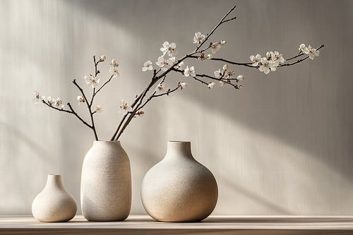 Three Earthenware Vases in Earth Tones iii by Studio BB