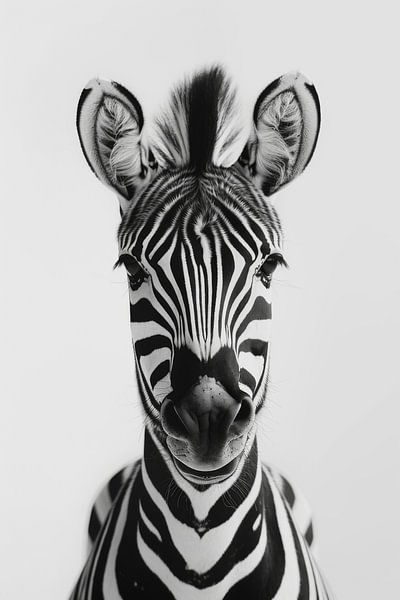 Zèbre en noir et blanc par Poster Art Shop