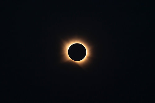 Sonnenkorona während der Totalitätsphase einer totalen Sonnenfinsternis in Spanien von Stefano Orazzini