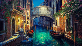 Venezianischer Kanal in der Abenddämmerung von Joseph S Giacalone Photography