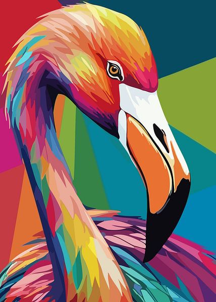 Flamingo Pop Art by MIROKKU
