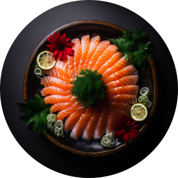 Sashimi van zalm - culinaire fotografie van Roger VDB