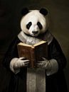Panda reading a book by haroulita thumbnail