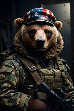 Bear soldier funny by Ayyen Khusna