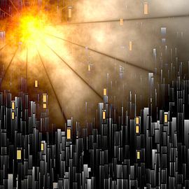 Hot shine over the city sur Roswitha Lorz