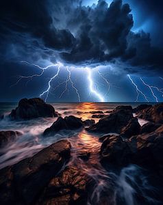 Gewitter über dem Meer