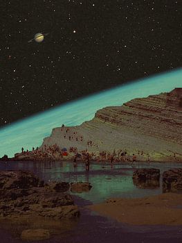 Surreal Space Beach Lanscape