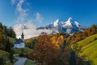 Watzmann avec l'église Maria Gern