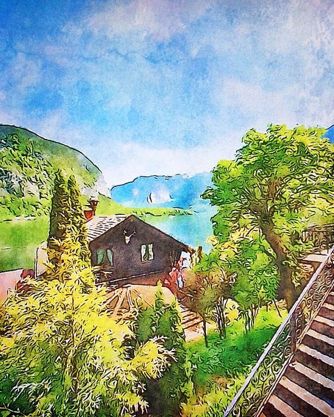 Hallstatt, Salzkammergut, motif 2 by zam art