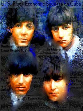 Beatles Four, Beatles Pop Art von Leah Devora