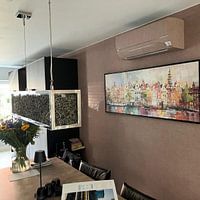 Klantfoto: Amsterdam | Amsterdam van Kunst Kriebels, op canvas