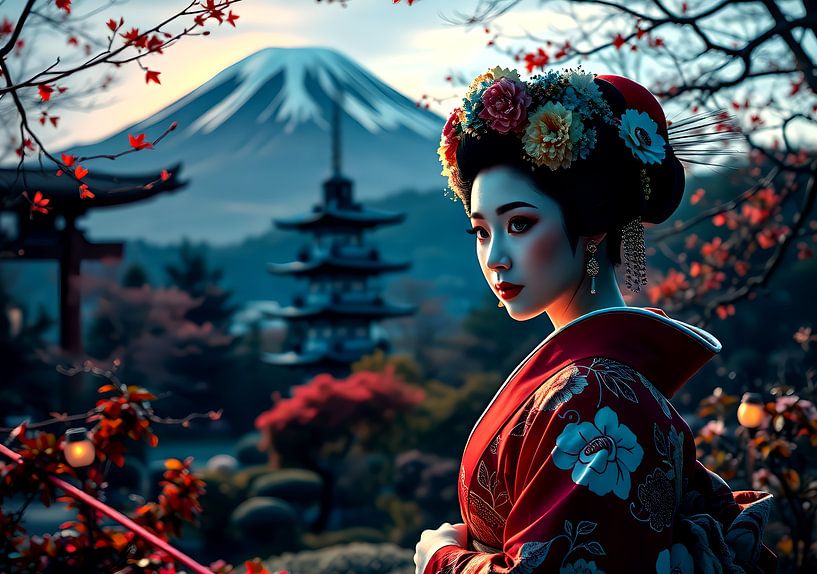 Japanese art Geisha by Egon Zitter
