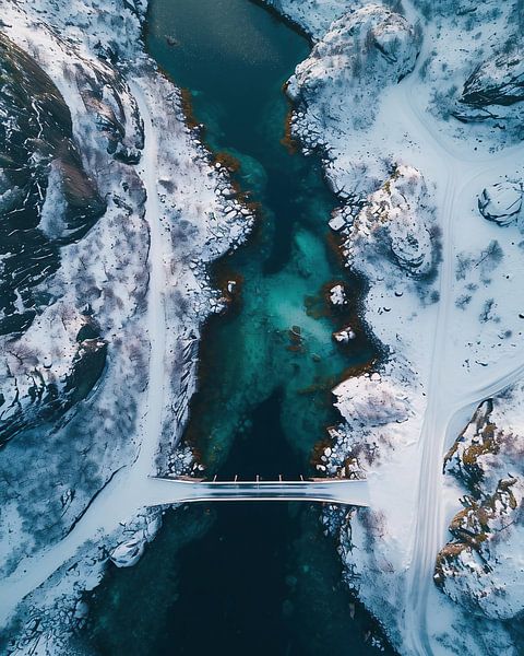 Winter an Norwegens Küste von fernlichtsicht