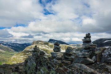 View from the mountain Dalsnibba in Norway by Rico Ködder