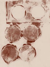 Terra and cream. Minimalist abstract art. Movement. by Dina Dankers