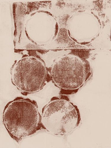 Terra en crème. Minimalistische abstracte kunst. Beweging.