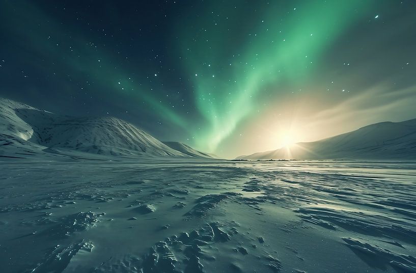 Polarlicht von fernlichtsicht
