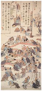 Kawanabe Kyōsai - Kalligraphie und Malerei Party