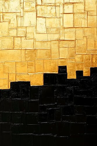 Gouden en zwarte textuur - Abstract