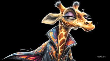 giraffe portrait by Gelissen Artworks