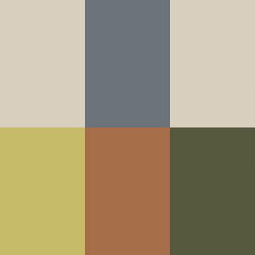 Abstract geometric art in warm colors by Dina Dankers