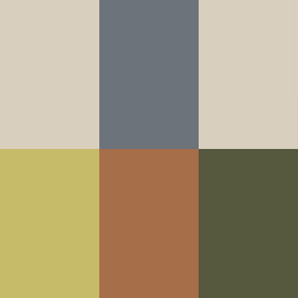 Art géométrique abstrait dans des couleurs chaudes par Dina Dankers