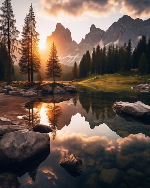 Bergidylle im herbstlichen Glanz von fernlichtsicht
