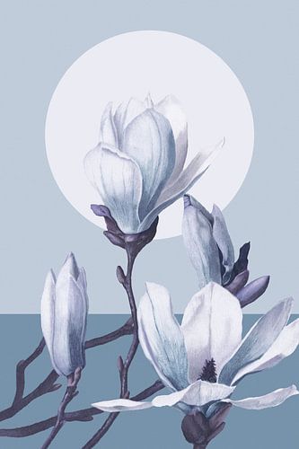 Blue Watercolor Flowers