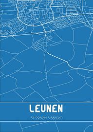 Blaupause | Karte | Leunen (Limburg) von Ortsdrucke