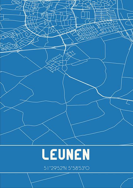 Blueprint | Map | Leunen (Limburg) by Prints of Place