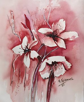 Bloemenfantasie van Rita Tielemans Kunst