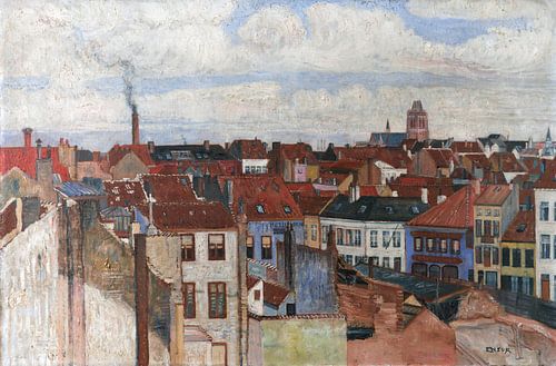 James Ensor. Stadsgezicht Oostende
