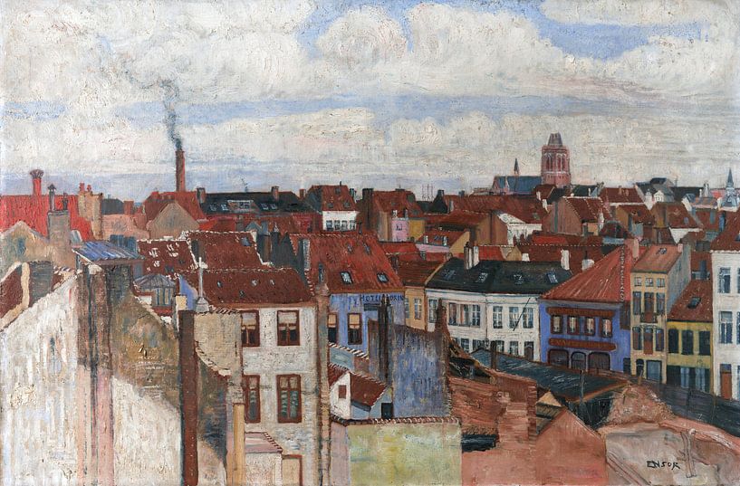 James Ensor. Paysage urbain d'Ostende par 1000 Schilderijen