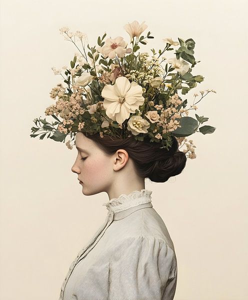 Classic floral portrait by But First Framing
