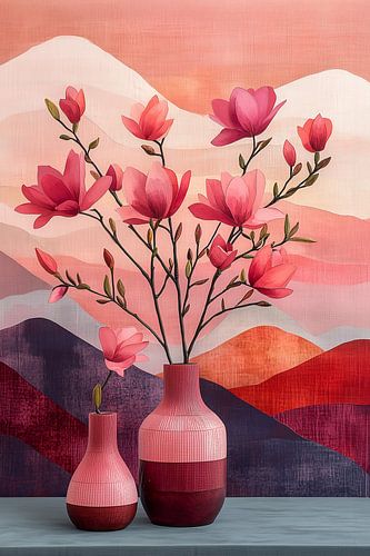 Magnolia Sunset I – Horizon in Bloei