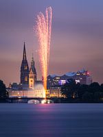 Fireworks at the Hamburg Outer Alster