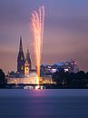 Fireworks at the Hamburg Outer Alster by Nils Steiner thumbnail