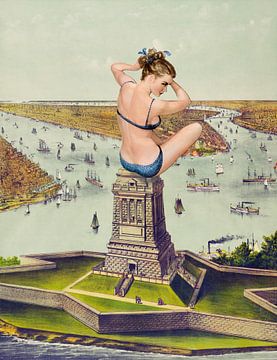 Conquest of the Statue of Liberty van Gisela - Art for you