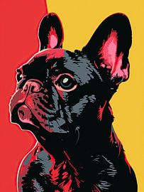 Bulldogge Popart | Französische Bulldogge Popart von Wunderbare Kunst