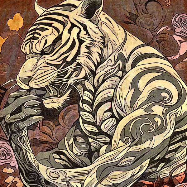 The Tiger, Motif 2 by zam art