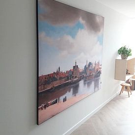 Klantfoto: Gezicht op Delft van Vermeer, als ArtFrame