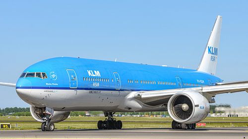KLM Boeing 777-200 passagiersvliegtuig.