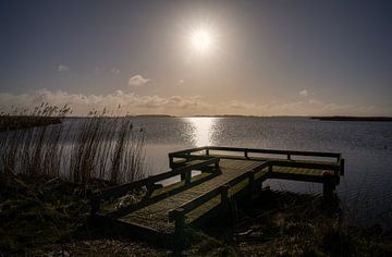 Steiger aan het Lauwersmeer in Groningen van Bo Scheeringa Photography