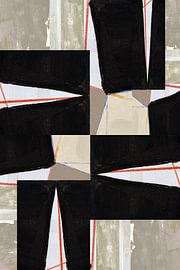 Gedurfde geometrische abstracte kunst van cartissi