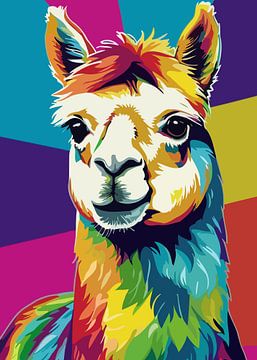 Alpaca Pop Art Stijl van MIROKKU
