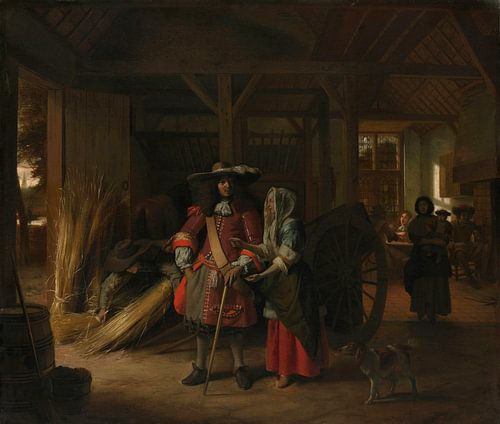 De gastvrouw, Pieter de Hooch, betalen
