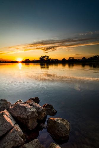 Zonsondergang bij Fortmond aan de IJssel