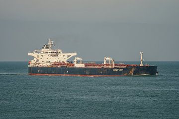 Oil tanker Nordic Light sails into port of Rotterdam. by Jaap van den Berg