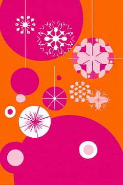 Retro Sneeuwvlokken Compositie van Mosaic Dialogue