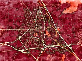 Map of Salon-de-Provence with the style 'Amber Autumn' by Maporia